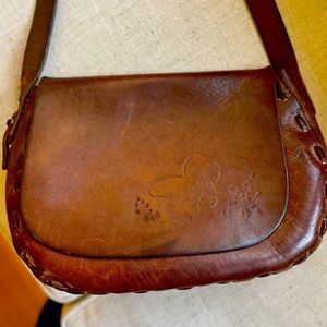 Vintage 1960’s Hand Tooled Hippy Purse